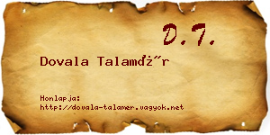 Dovala Talamér névjegykártya